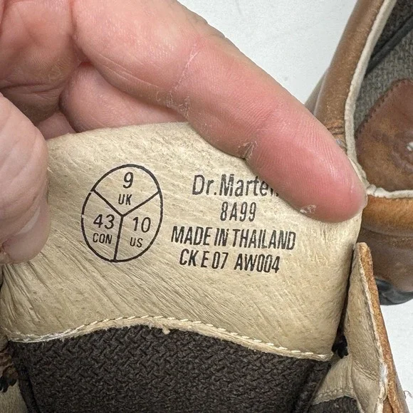 Dr Martens 90s Y2K Air Wair Brown Leather Shoes Mens 10 EU 43 Womans 11 Classic - Picture 10 of 10